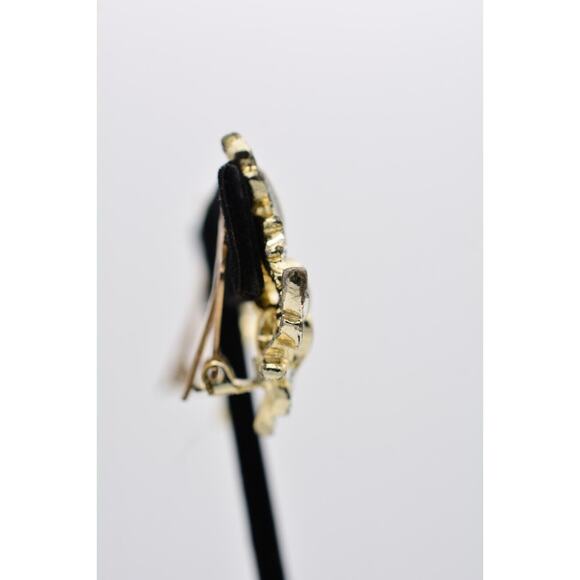 Sarah Cov Vintage Leaf Earrings Silver Gold Textured Autumn Fall Signed 80s 9E - Picture 8 of 12